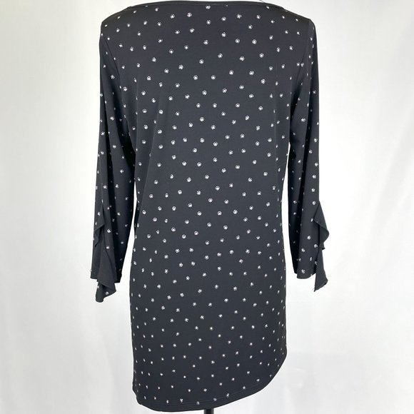 Clara Sun Woo Sparkle Tunic in Black, Size S, NEW - Picture 3 of 7